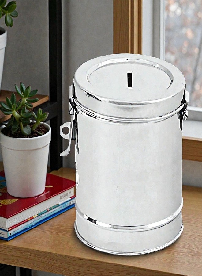 Standify® 1000ML Med Money Bank_A Stainless Steel Money Box Heavy Duty Bachat Gulak for Kids & Adults Unbreakable Piggy Bank. - Image 1